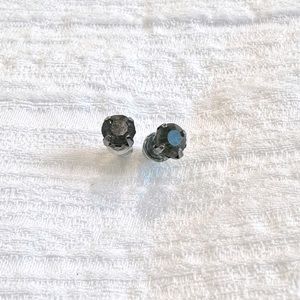 3/$15 Dainty black cubic zirconia studs